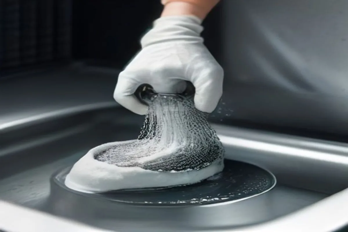 Deep cleaning a stainless steel chimney filter
